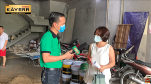 Chị khách hàng Nam Định rất quyết đoán chọn Kayerr sau khi test thử 6 hãng sơn lớn trên thị trường.