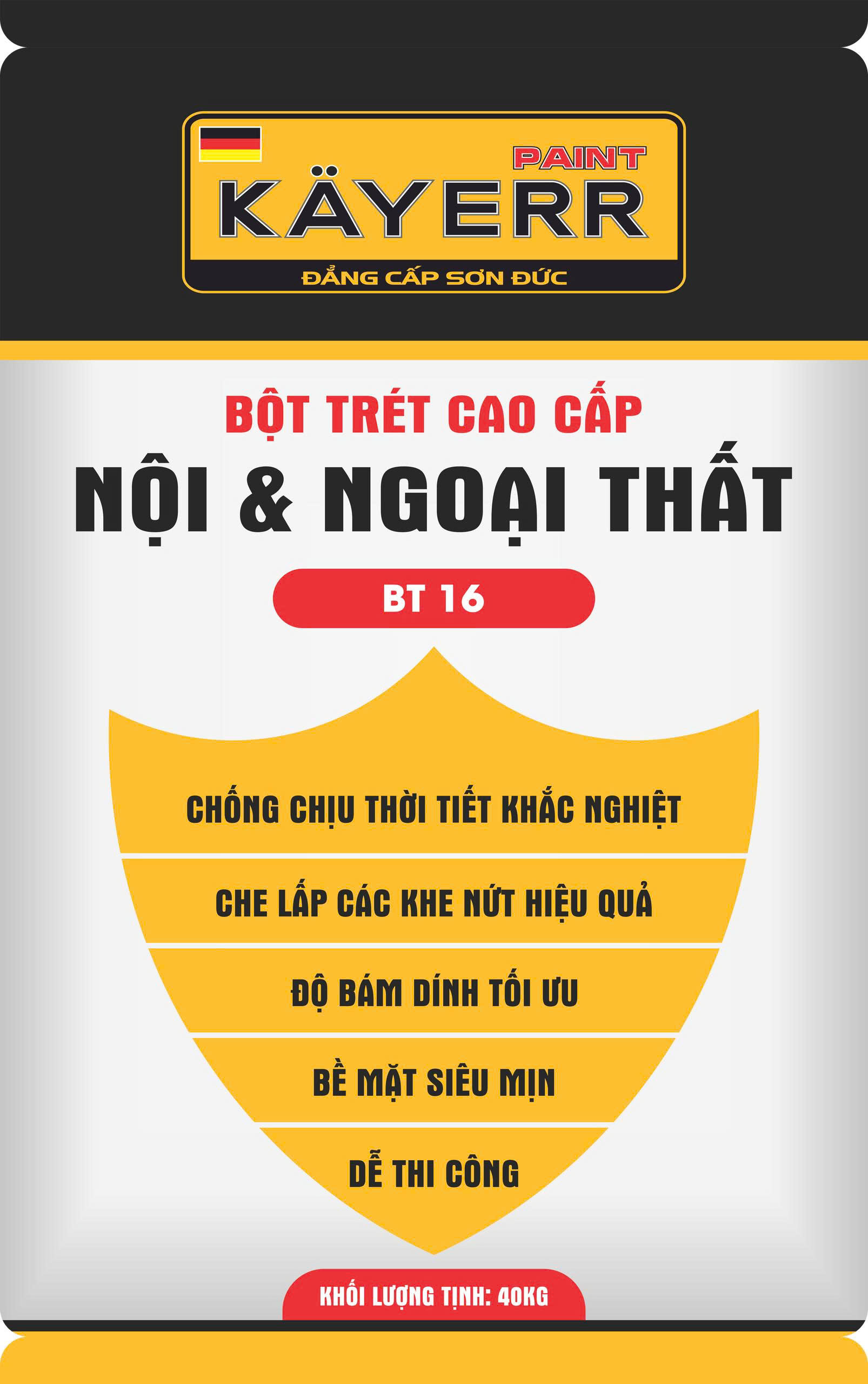 Bột Trét Cao Cấp Nội & Ngoại Thất 40kg - BT 16
